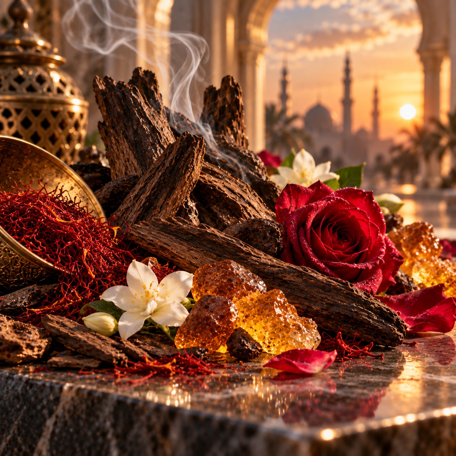 Oud fragrance visual — Aroma EG