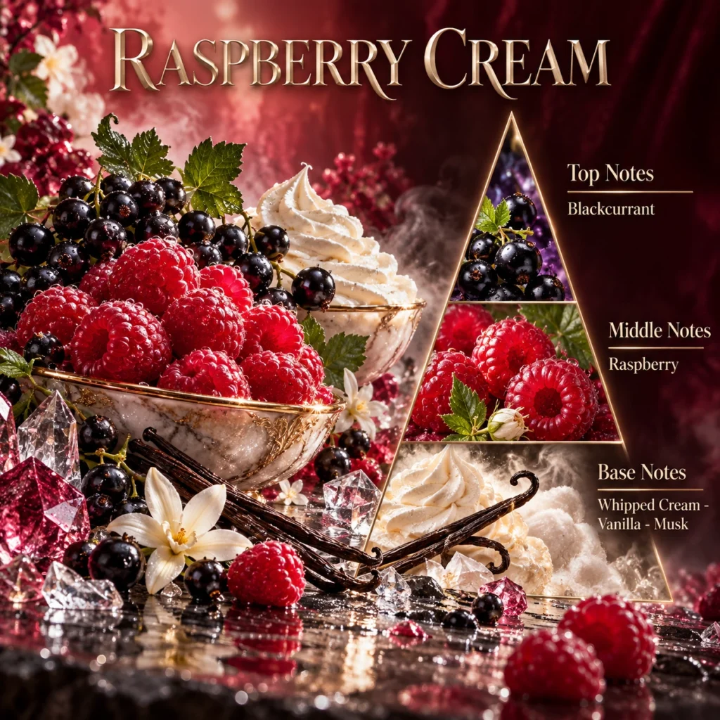 Raspberry Cream — Fragrance pyramid